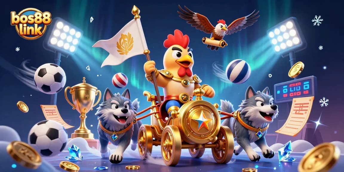 Engage in exciting gameplay at bos88 link, featuring dynamic 3D characters and vibrant casino elements.
