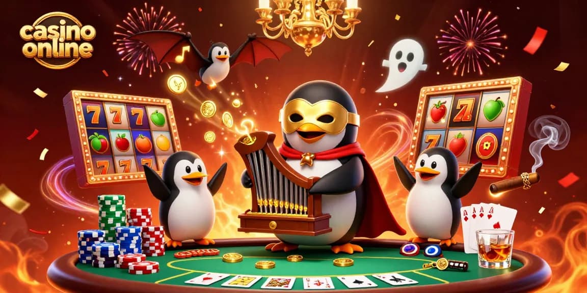 Jocuri captivante la casino online cu sloturi și simboluri de noroc împrăștiate în aer.