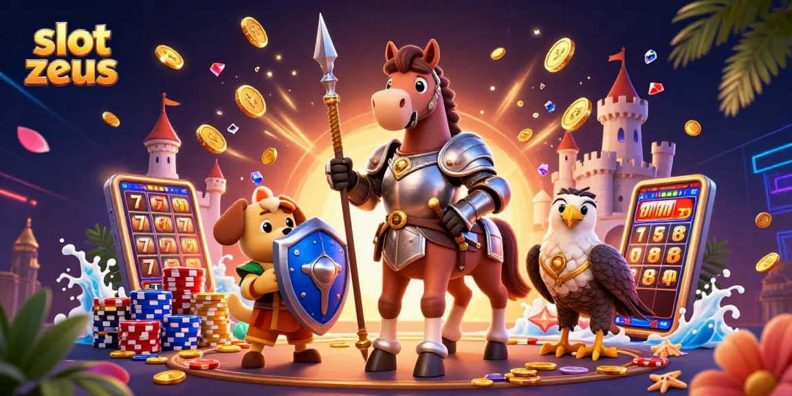 Experience the thrill of slot zeus with cascading coins and vibrant jackpot counters in an epic casino scene.