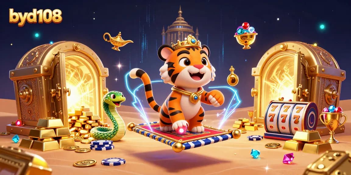 Slot dan karakter unik dalam ilustrasi kasino byd108 yang memikat