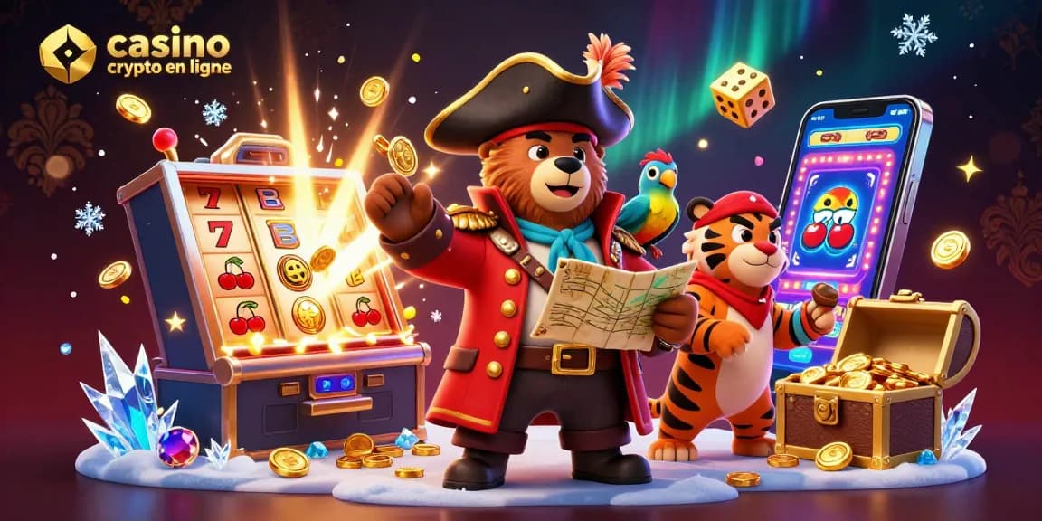 Gagnez rapidement sur un casino crypto en ligne avec des lots d'or et une ambiance festive animée.