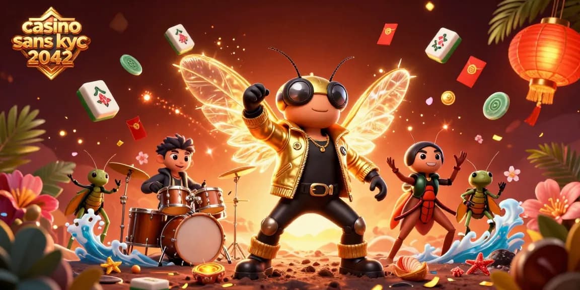 Les joueurs expérimentent le casino sans KYC 2042 avec des personnages animés dans un décor vibrant.
