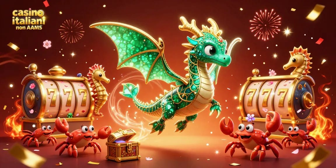 Gioca nei casino italiani non AAMS con il drago marino e tesori in un ambiente festoso.