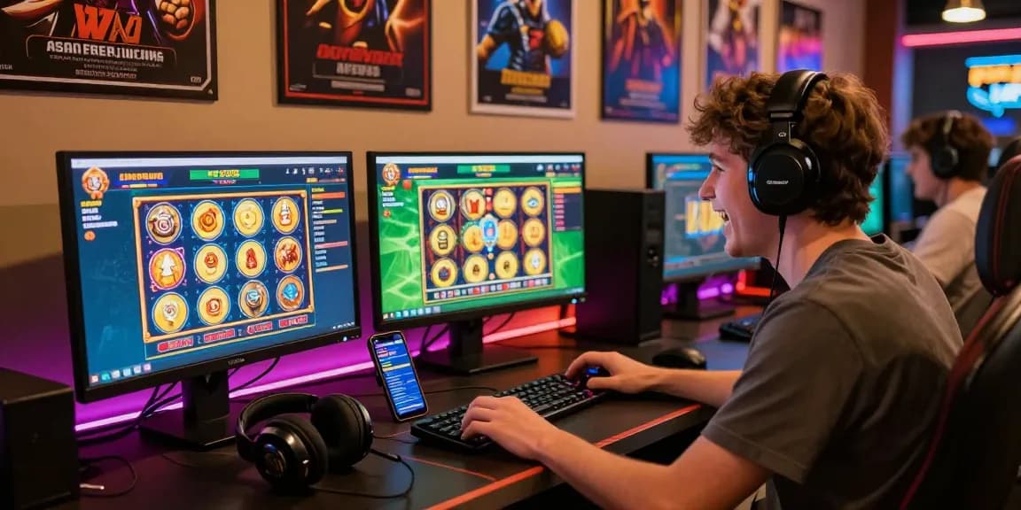 Engaging online gaming setup with hero 138 slot games and vibrant interfaces.
