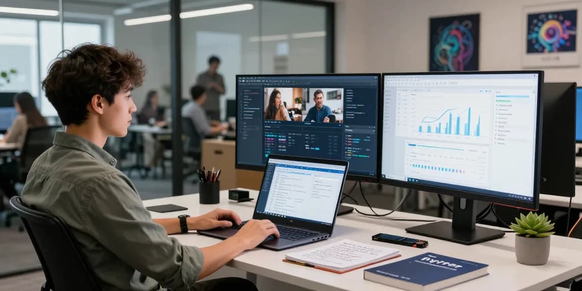 AI detector in action, showcasing a modern workspace analysis of images and videos.