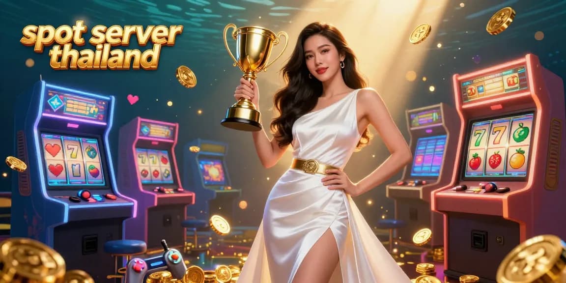 Experience the thrill with slot server thailand through vibrant illustrations of jackpot reels and casino excitement.