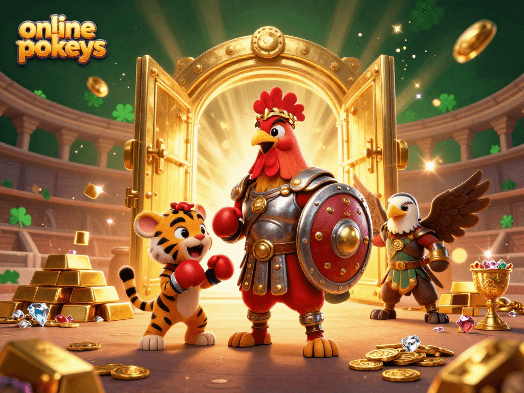 Experience thrilling online pokies gameplay with vibrant characters and sparkling treasures.