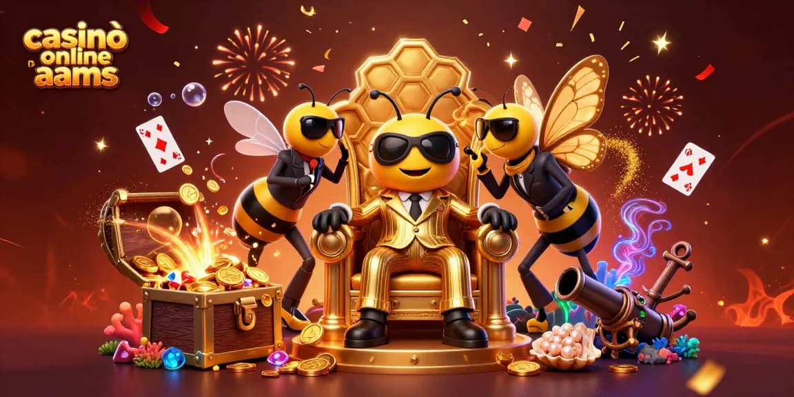 Scopri i casinò online non AAMS, svelando opportunità in un'illustrazione vivace e dettagliata.