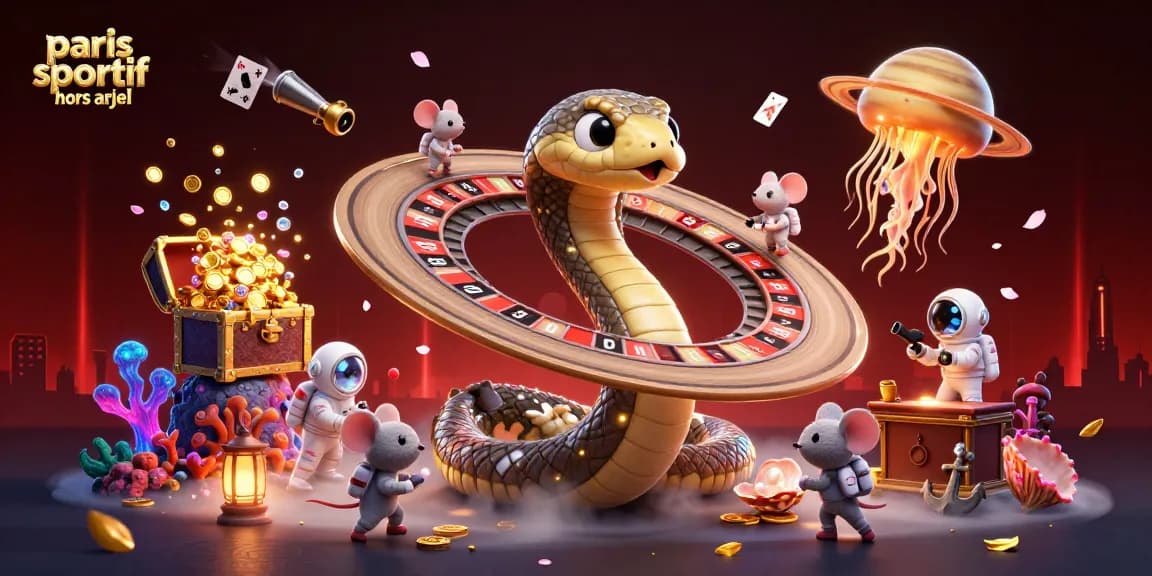 Pariez sur des sites de paris sportif hors ARJEL avec une illustration animée fascinante.