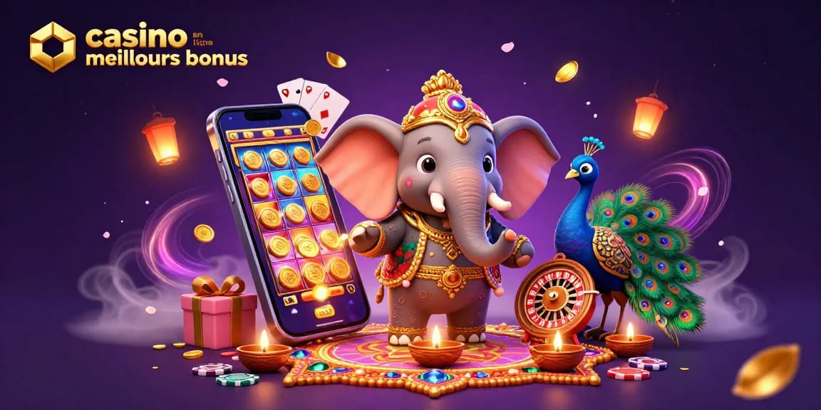 Les meilleurs bonus de casino en ligne pour 2026 dévoilés avec des personnages colorés et des éléments de jeu.