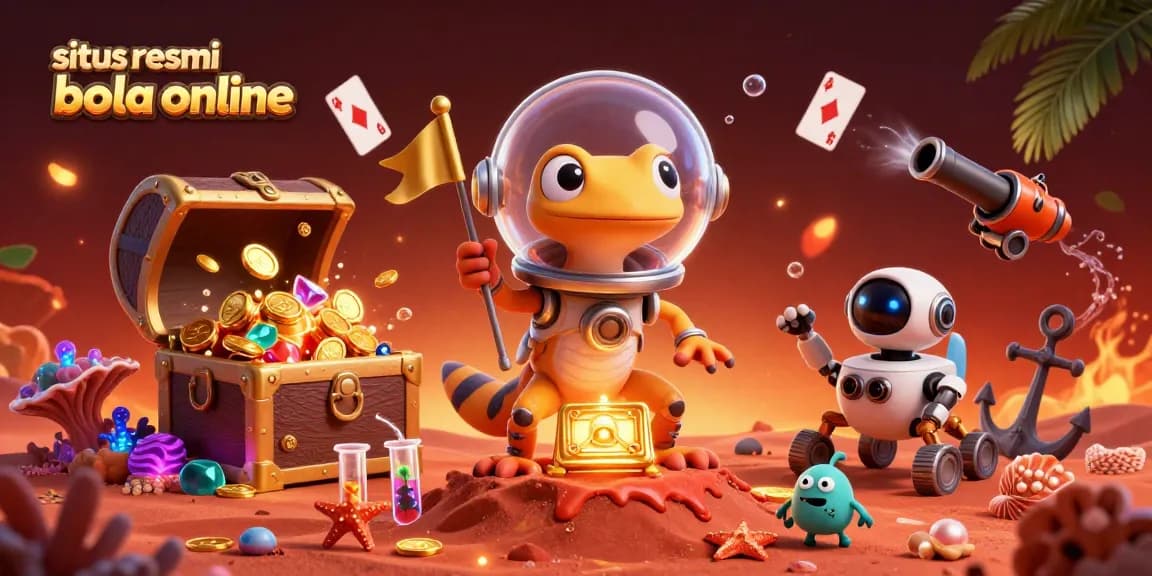 Sweep into the excitement with situs resmi bola online at a futuristic Martian casino, featuring vibrant characters and engaging elements.