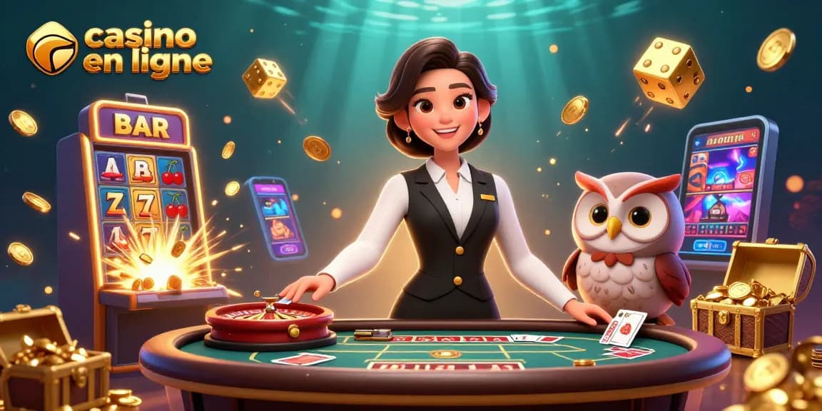 Participez à un gameplay passionnant de casino en ligne avec des croupiers et des machines à sous.
