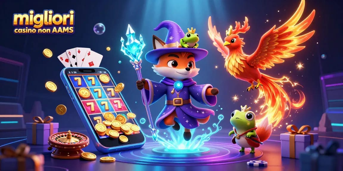 Partecipa alle migliori esperienze nei migliori casino non AAMS con elementi di gioco e personaggi vivaci.