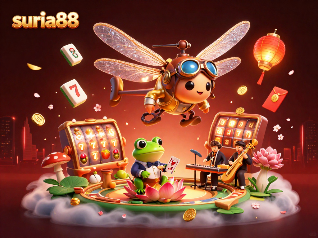 Experience the excitement at suria88 with dynamic slot reels and a vibrant casino atmosphere.