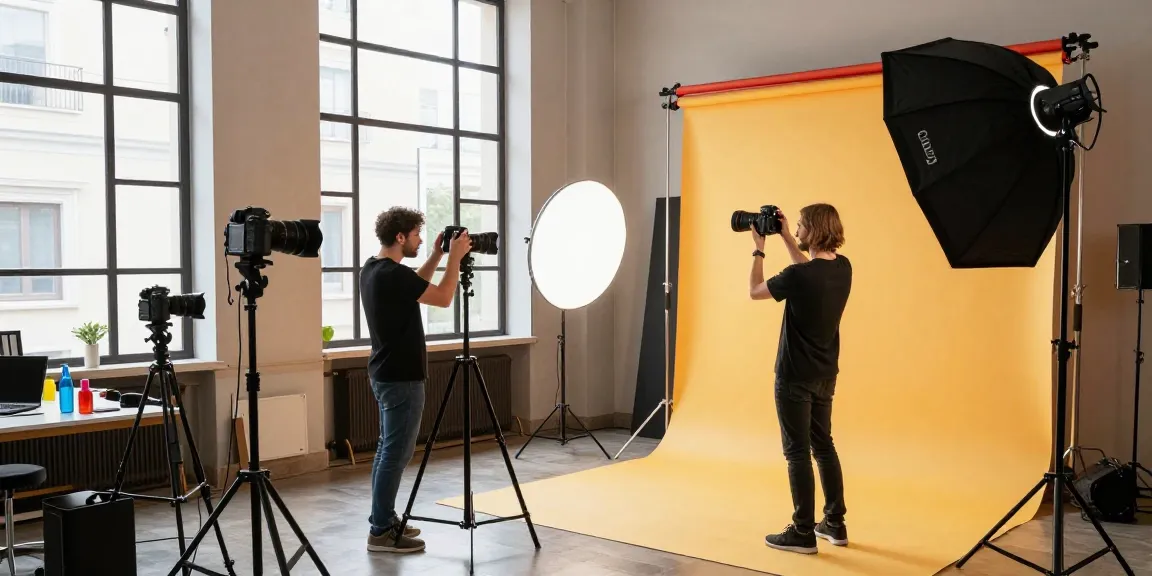 Scène de photographie commerciale à Milan capturant l'essence du Fotografo Commercial à Milan avec un éclairage studio professionnel.
