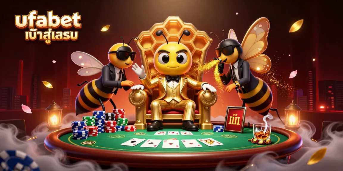 Experience ufabet เข้าสู่ระบบ in a dynamic scene with vibrant casino elements and characters.