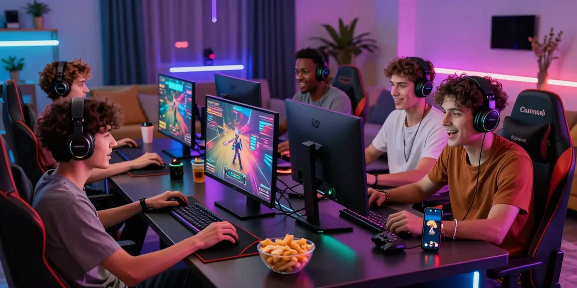 Immersive gaming scene showcasing players enjoying pakde4d in a modern environment, enhancing digital engagement.