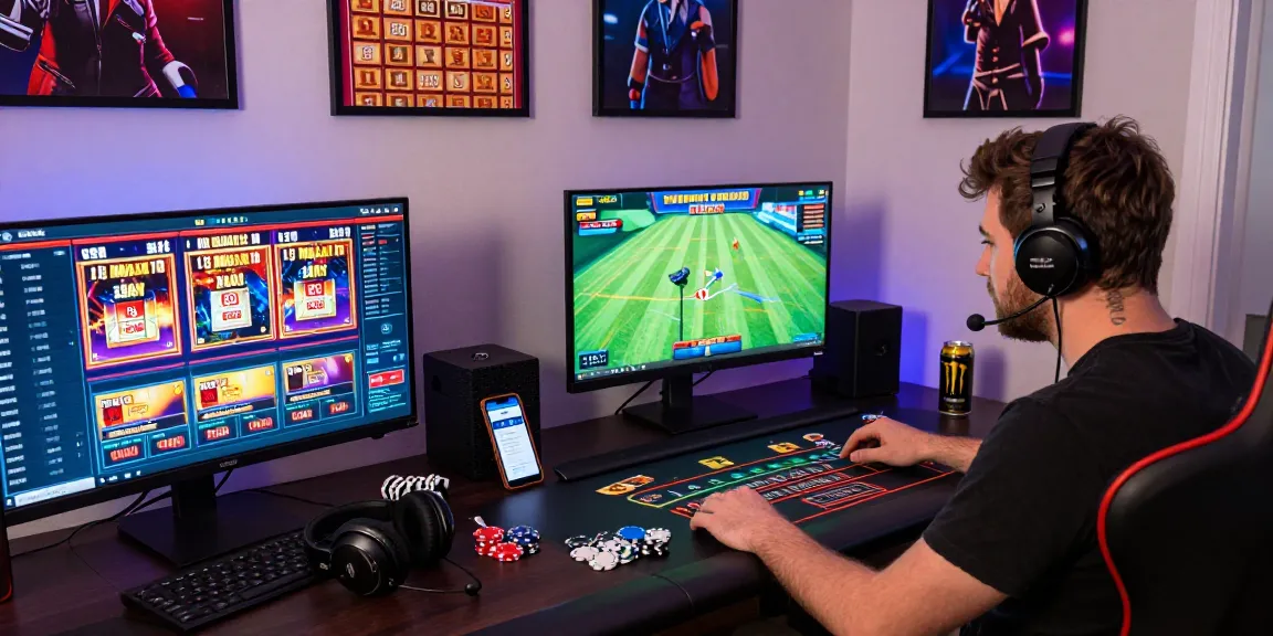 Player enjoying various games on Raja 328 platform with vibrant online casino elements.
