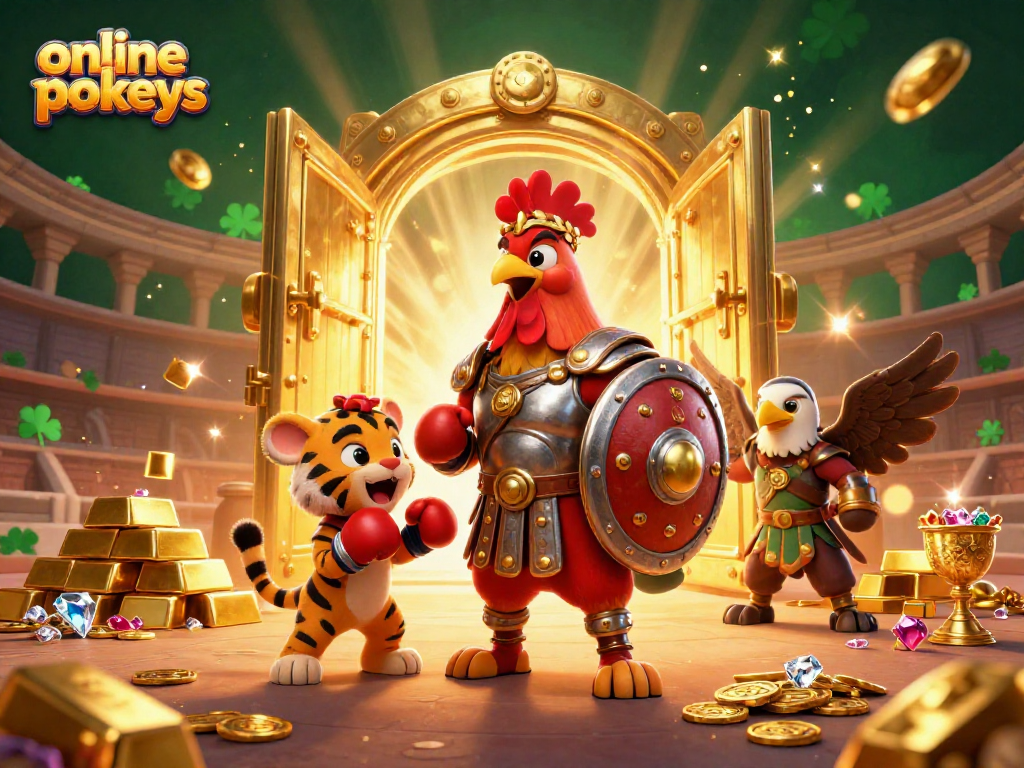 Experience thrilling online pokies gameplay with vibrant characters and sparkling treasures.