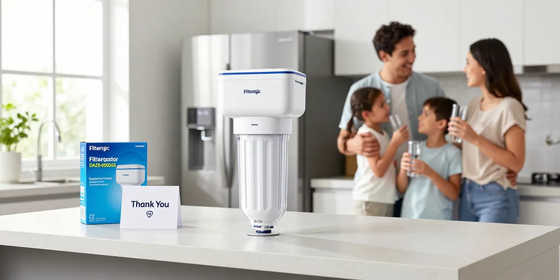 "Filterlogic DA29-00003G Refrigerator Water Filter, Replacement for Samsung® DA29-00003B showcased in sleek kitchen, perfect for online shopping guide and product review."