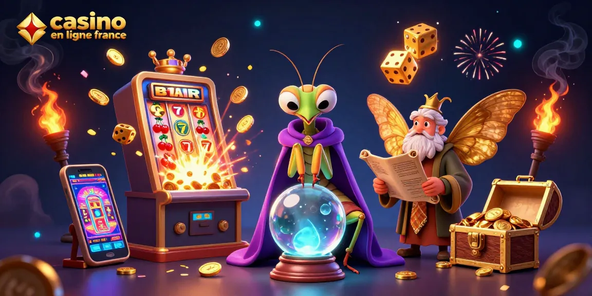 Jouez avec un casino en ligne en France dans une scène captivante d'illustration 3D.
