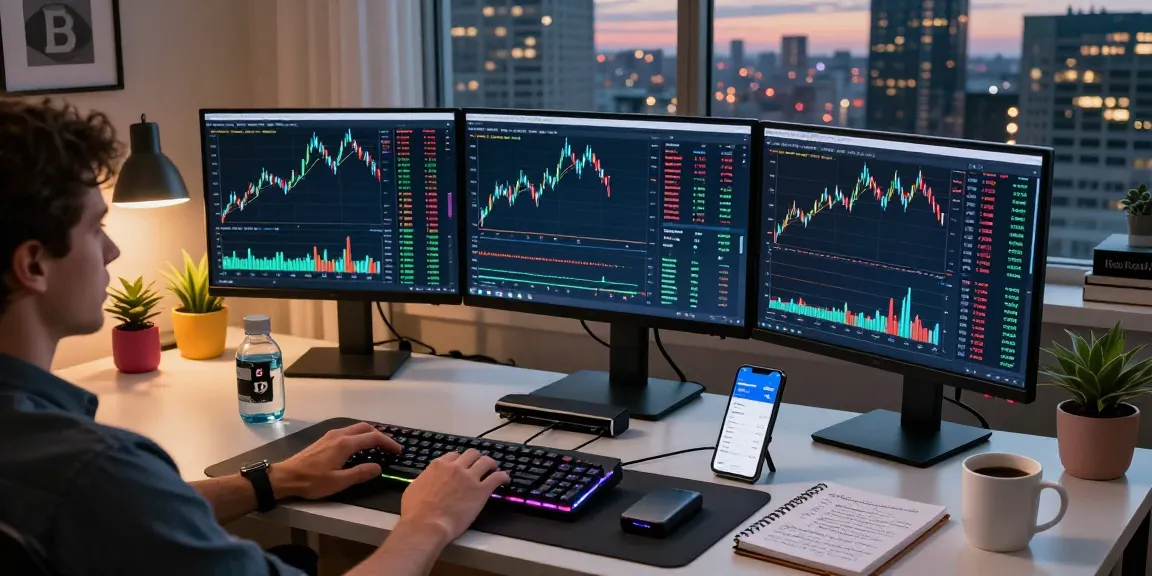 Stockton Rush net worth analysis in a vibrant crypto trading environment showcasing digital wallet apps and market charts.