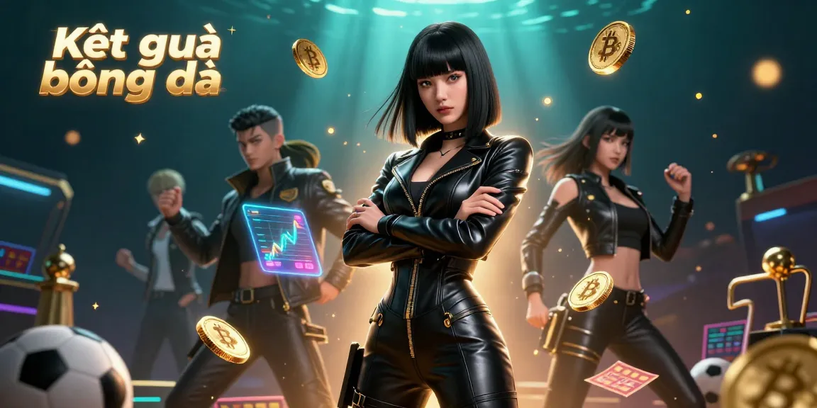 Bet on Kết quả bóng đá in a futuristic gambling scene with sports elements.