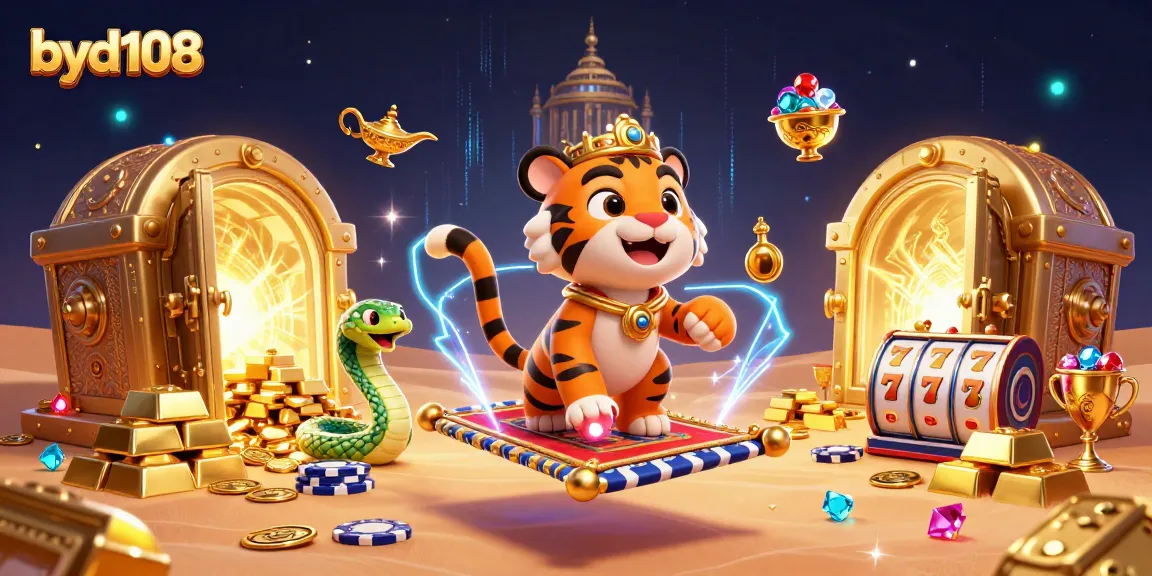 Slot dan karakter unik dalam ilustrasi kasino byd108 yang memikat