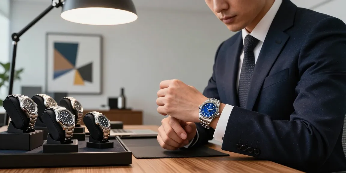 Replicating luxury with super clone watches, showcasing intricate design details and elegance in a refined office setting.