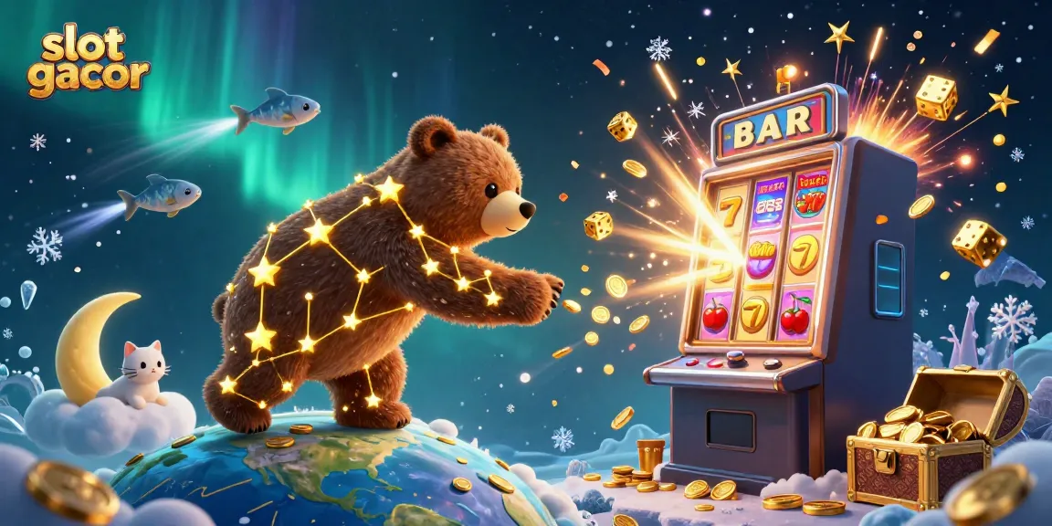 Engage with slot gacor action featuring vibrant jackpot visuals, coins, and entertaining characters.