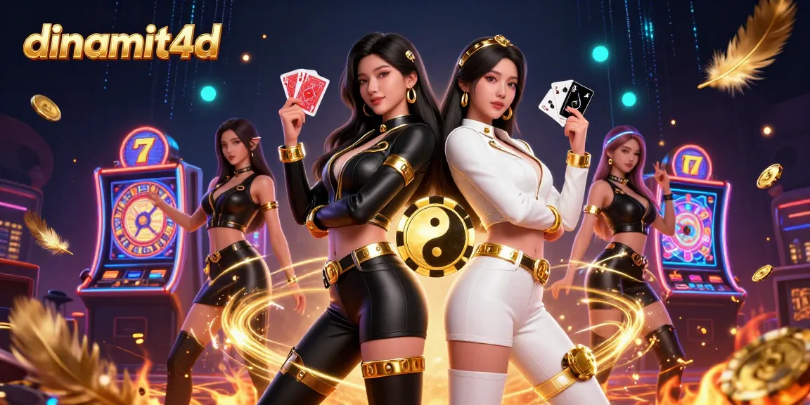 Engage with dynamic gameplay at dinamit4d featuring stunning twin Asian women in casino action.