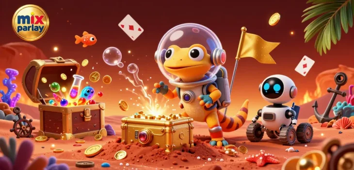 Win big with mix parlay betting strategies in this vibrant casino scene illustration.